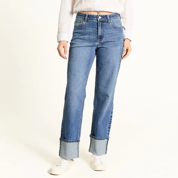 Oat New York Denim - Oat New York High-Rise Cuffed Wide Leg Jeans